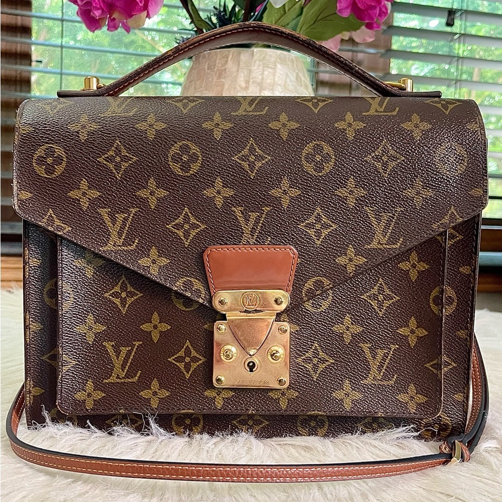 Authentic LOUIS VUITTON Monogram Monceau Bag - Picture 12 of 16